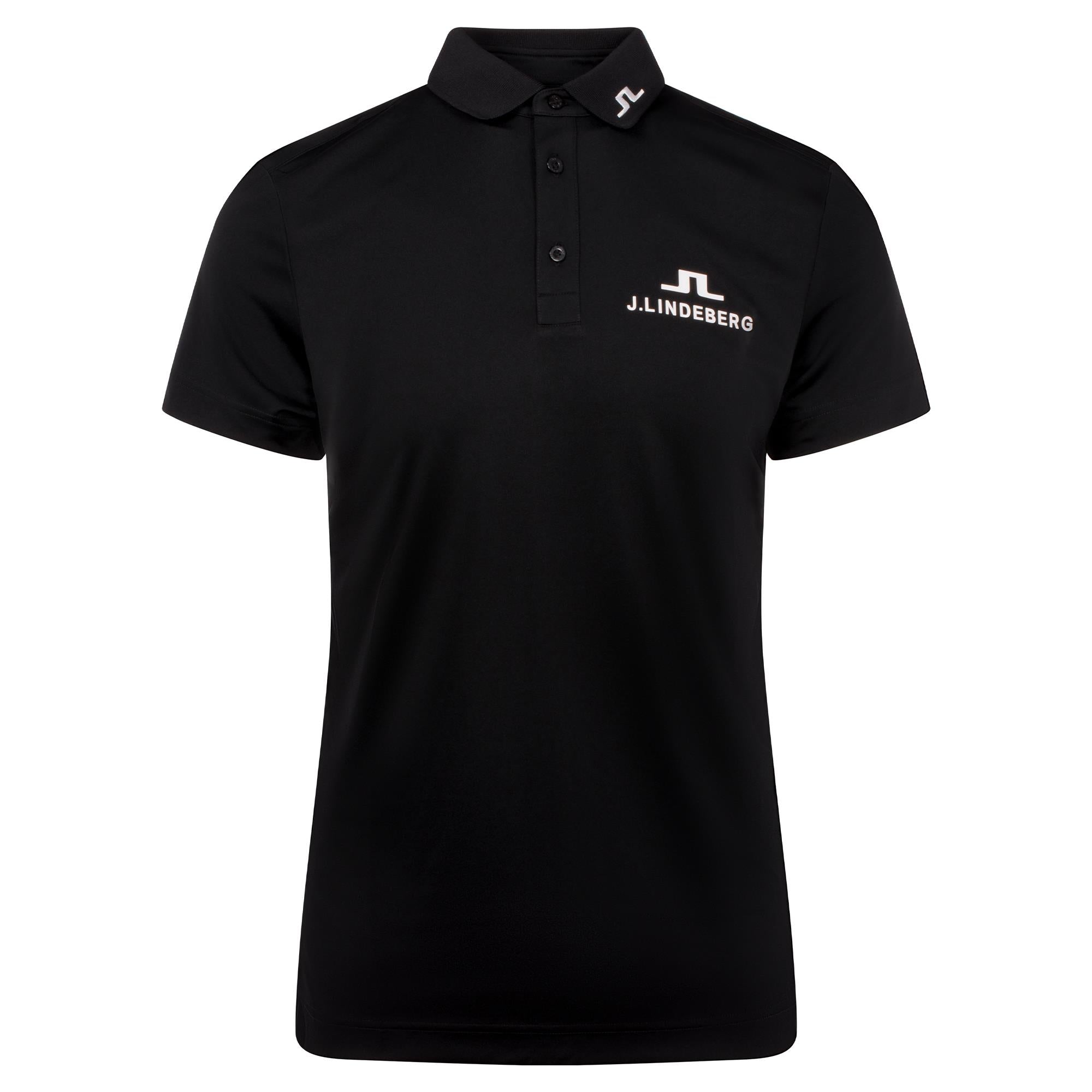 J Lindeberg Masters KV Tour Mens Golf Polo Shirt Black